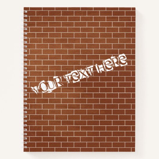 Carnet de notes Mur de Briques avec Texte personna (Devant)