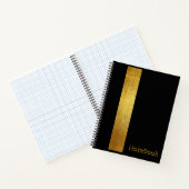Carnet de notes noir et or pailleté de luxe (Intérieur)