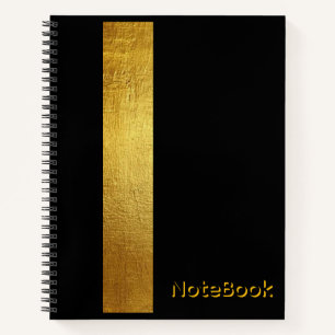 Carnet de notes noir et or pailleté de luxe