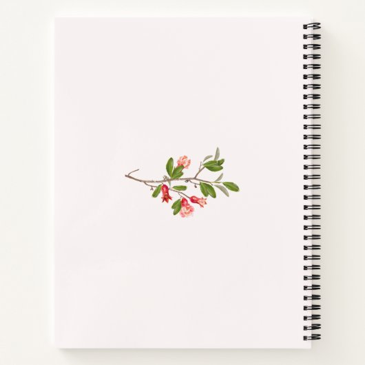 Carnet de notes Nom Feuillage Oiseau Gratitude (Dos)