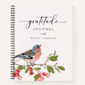 Carnet de notes Nom Feuillage Oiseau Gratitude (Devant)