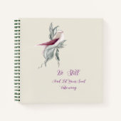 Carnet de notes oiseaux botaniques élégants (Devant)