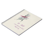 Carnet de notes oiseaux botaniques gracieux (Côté gauche)
