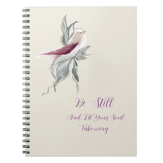 Carnet de notes oiseaux botaniques gracieux (Devant)