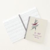 Carnet de notes oiseaux botaniques gracieux (Intérieur)