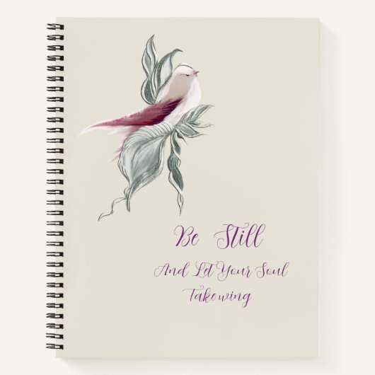 Carnet de notes oiseaux botaniques gracieux (Devant)
