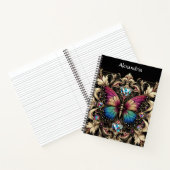 Carnet de notes papillon arc-en-ciel Art déco en s (Intérieur)