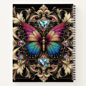 Carnet de notes papillon arc-en-ciel Art déco en s (Dos)