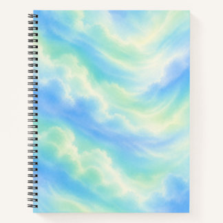 Carnet de notes Pastel Sky Aesthetic | Nuages bleu