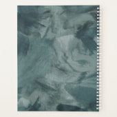 Carnet de notes personnalisé à fleurs sarcelle (Dos)