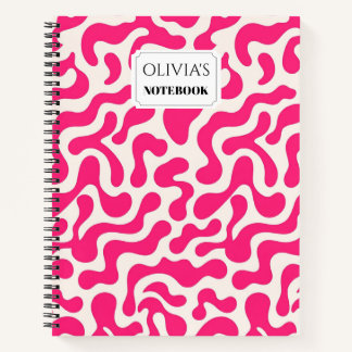 Carnet de notes personnalisé à spirale Blob Rétro