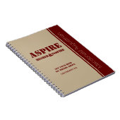Carnet de notes personnalisé ASPIRE inspirant (Côté Droit)