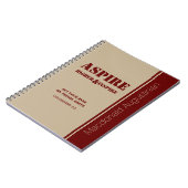 Carnet de notes personnalisé ASPIRE inspirant (Côté gauche)