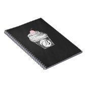 Carnet de notes personnalisé Chalkboard Cupcake Ch (Côté Droit)