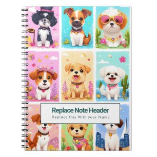 Carnet de notes personnalisé coloré et mignon de c