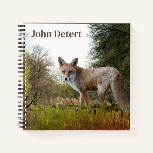 Carnet de notes personnalisé Renard dans les bois (Devant)