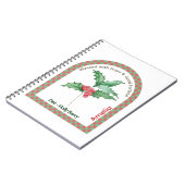 Carnet de notes personnalisé sur la fleur du mois  (Côté gauche)