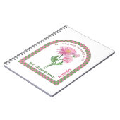 Carnet de notes personnalisé sur la fleur du mois  (Côté gauche)