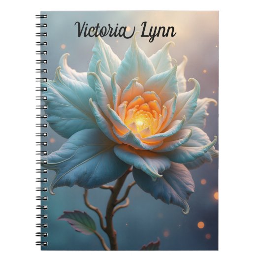 Carnet de notes personnalisé sur les fleurs éthéré (Devant)