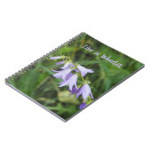 Carnet de notes photo à spirale florale violet (Côté gauche)