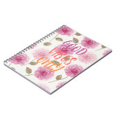 Carnet de notes photo à spirale Roses roses (Côté gauche)