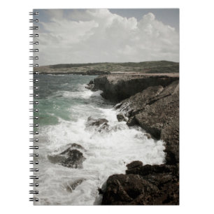 Carnet de notes photo en spirale Vagues côtières d