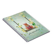 Carnet de notes photo spirale écureuil rayé rose s (Côté Droit)