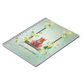 Carnet de notes photo spirale écureuil rayé rose s (Côté gauche)