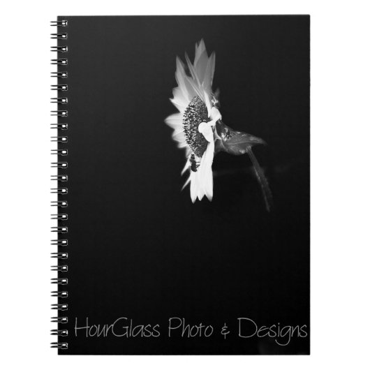 Carnet de notes photo Tournesol rétro avec spirale (Devant)