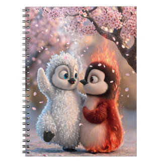 Carnet de notes Pingouin Fleur de Cerisier Ambre &
