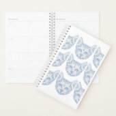 CARNET DE NOTES PLANIFICATEUR CHAT BLEU CLAIR AVEC (Devant avec enveloppe)