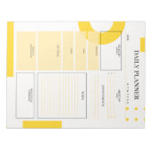 Carnet de notes planificateur quotidien jaune (Devant)