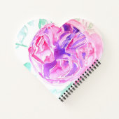 Carnet de notes pour filles à l'aquarelle rose lil (Dos)