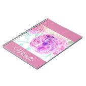 Carnet de notes pour filles à l'aquarelle rose lil (Côté gauche)
