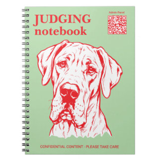 Carnet de notes pour le jugement du Great Dane Dog