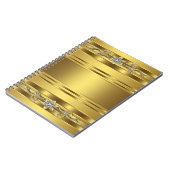 Carnet de notes professionnel à spirale dorée (Côté gauche)