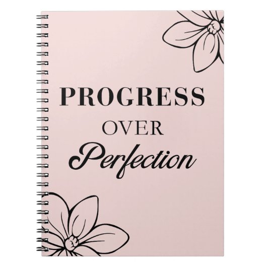 Carnet de notes : Progrès plutôt que perfection (Devant)