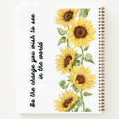 Carnet de notes Rayonnement de Tournesol (Dos)