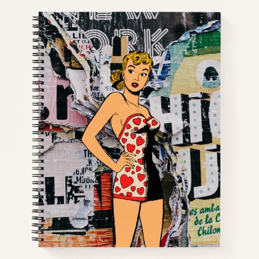 Carnet de notes Rebel Heart Pin-Up (Devant)