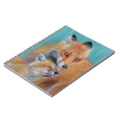 Carnet de notes renard. Bloc-notes motif renard. (Côté gauche)