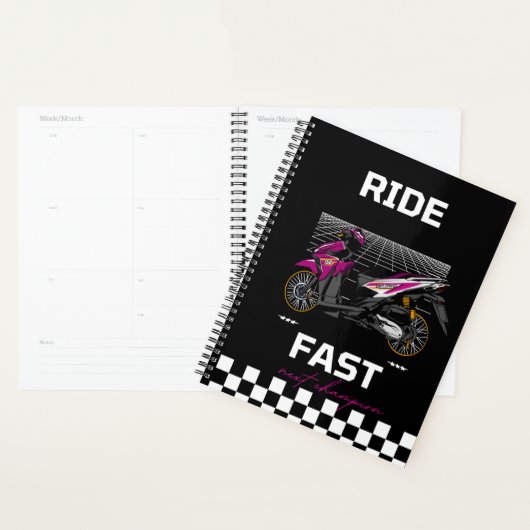 Carnet de notes Ride Fast – Journal à l'esthétique (Devant avec enveloppe)