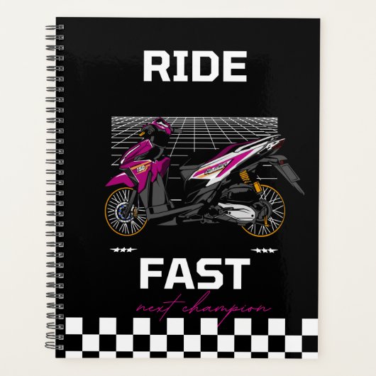 Carnet de notes Ride Fast – Journal à l'esthétique (Devant)