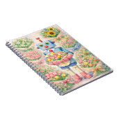 Carnet de notes Robot Mignon Fleur (Côté Droit)