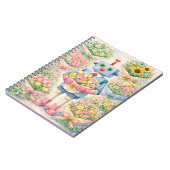 Carnet de notes Robot Mignon Fleur (Côté gauche)