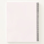 Carnet de notes rose girly élégant (Dos)