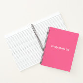 Carnet de notes rose « Mode Étude Activé » (Intérieur)