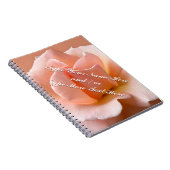 Carnet de notes Rose Personnaliser Roman Rose pêch (Côté Droit)