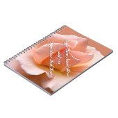 Carnet de notes Rose Personnaliser Roman Rose pêch (Côté gauche)