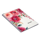 Carnet de notes Roses Peintes PERSONNALISÉ (Côté Droit)