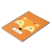 carnet de notes scolaire journal renard orange (Côté gauche)